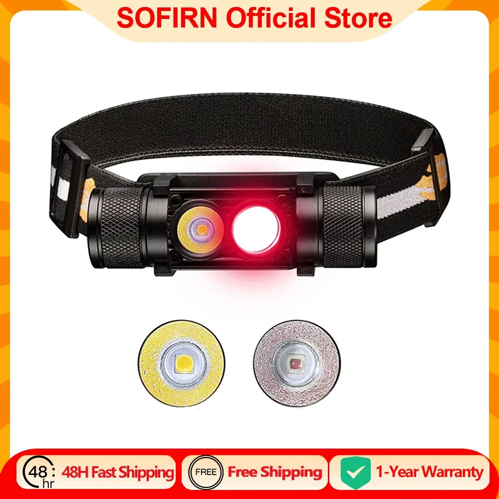 Sofirn H25LR 헤드램프 전면과 구성품