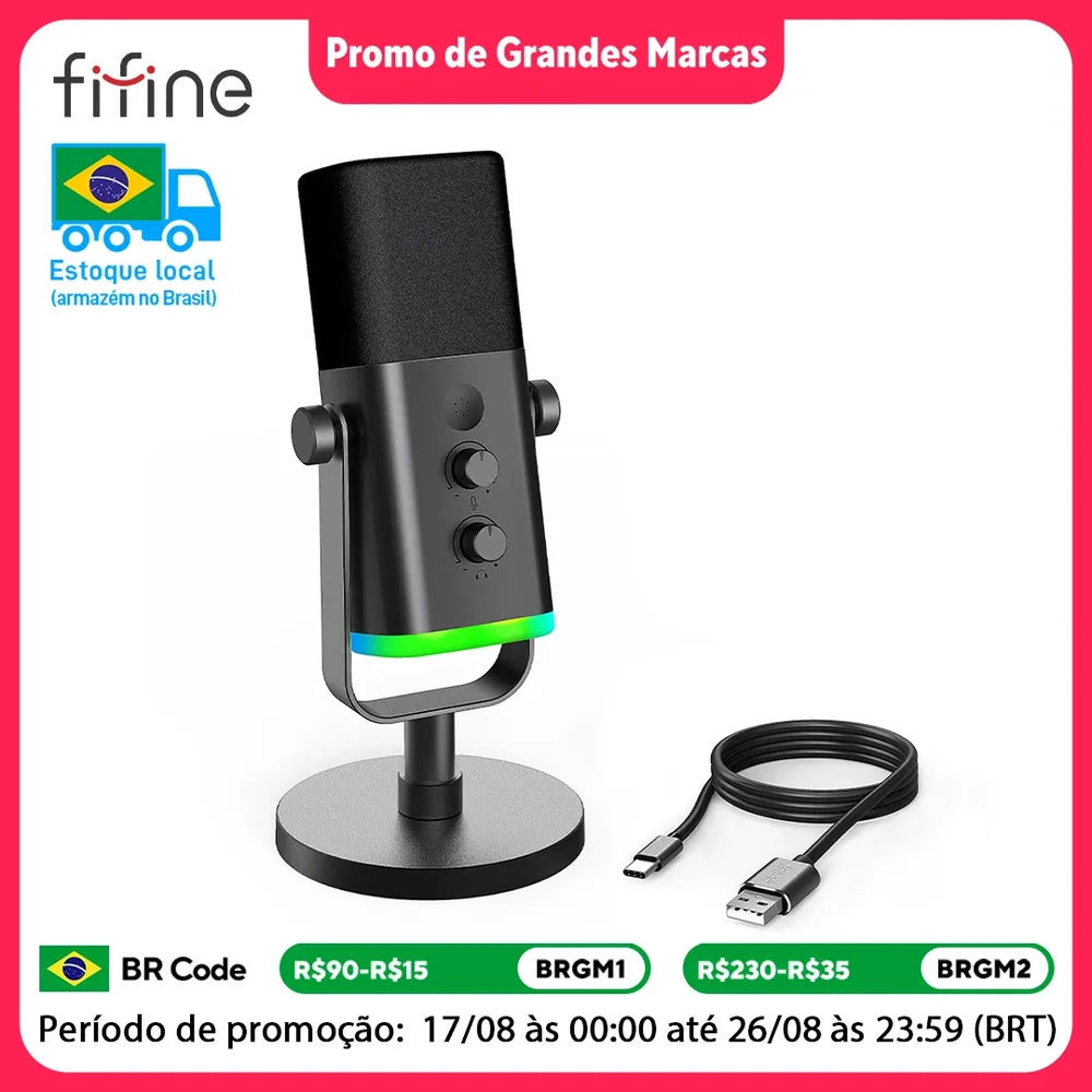 FIFINE AM8 마이크 본체와 구성품