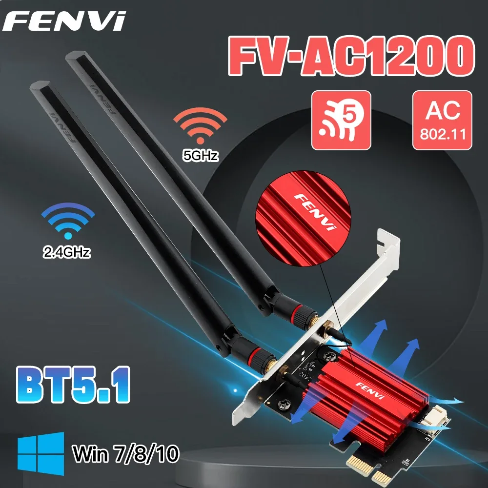 FENVI AC1200 무선 랜카드 본체와 안테나
