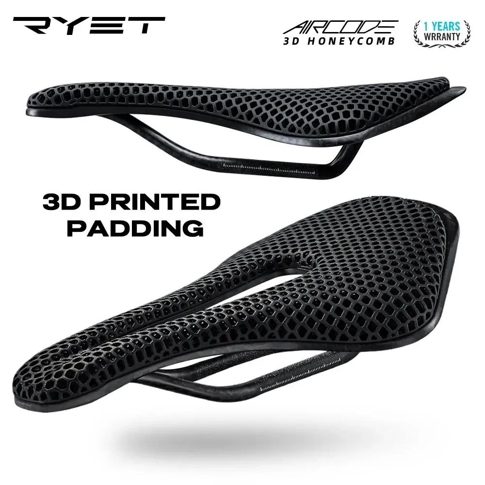 RYET 3D 프린트 안장의 측면 및 상단 디테일