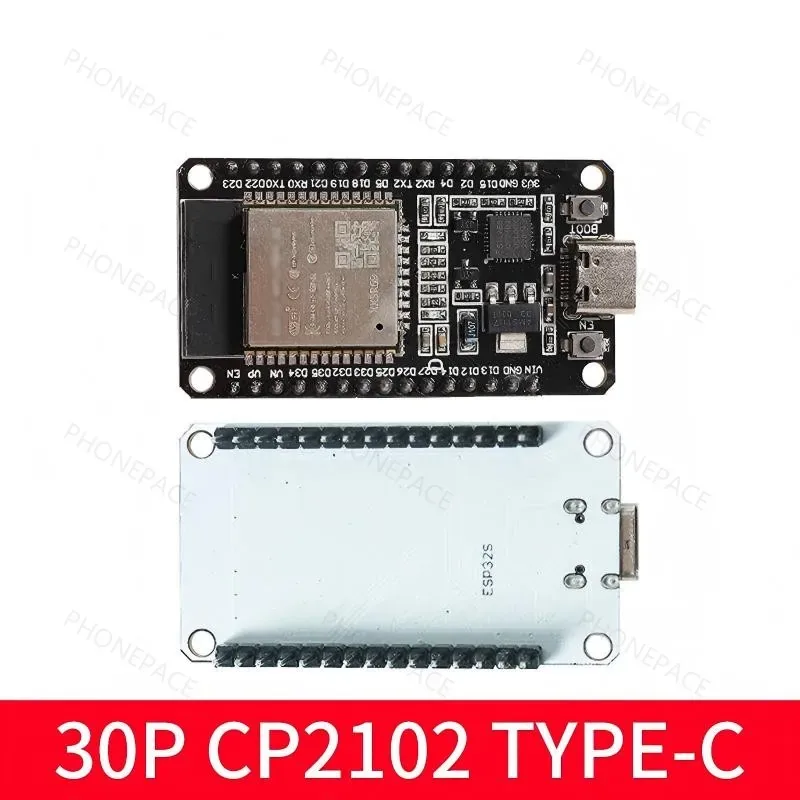 ESP32 개발 보드 정면과 후면