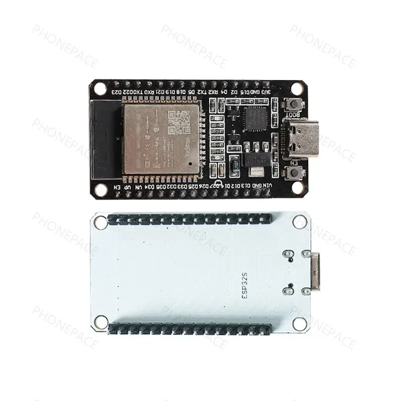 ESP32 개발 보드 정면과 후면 전체샷