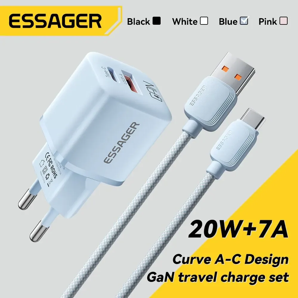 Essager GaN 충전기와 케이블 세트 구성