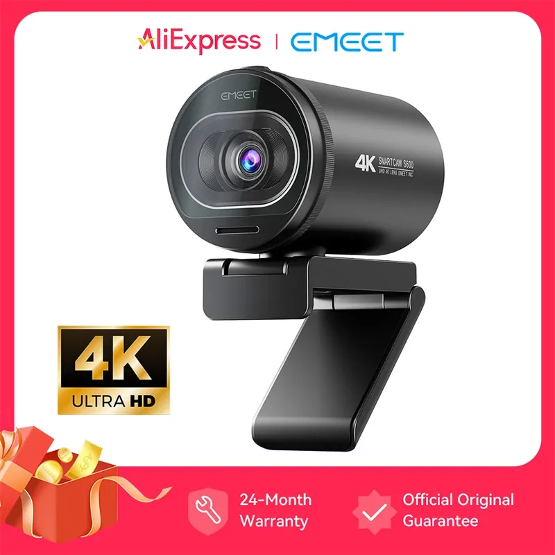 EMEET S600 4K 웹캠 박스와 본체