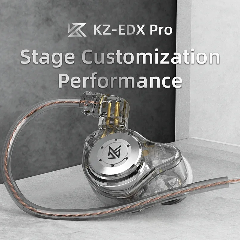 KZ EDX PRO 이어폰의 측면 및 디자인 디테일