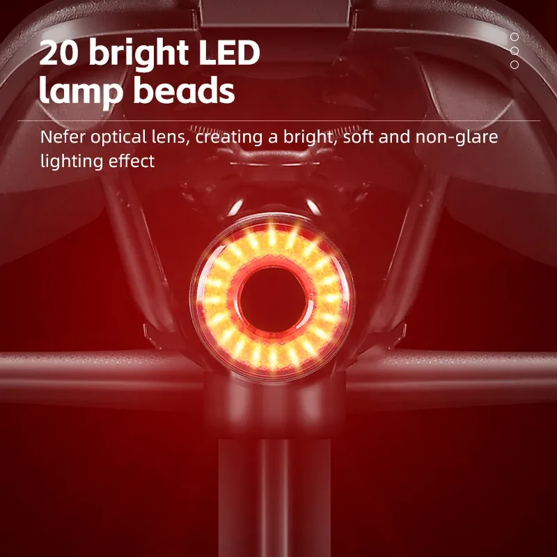 20개의 LED가 배치된 후미등의 밝은 모습