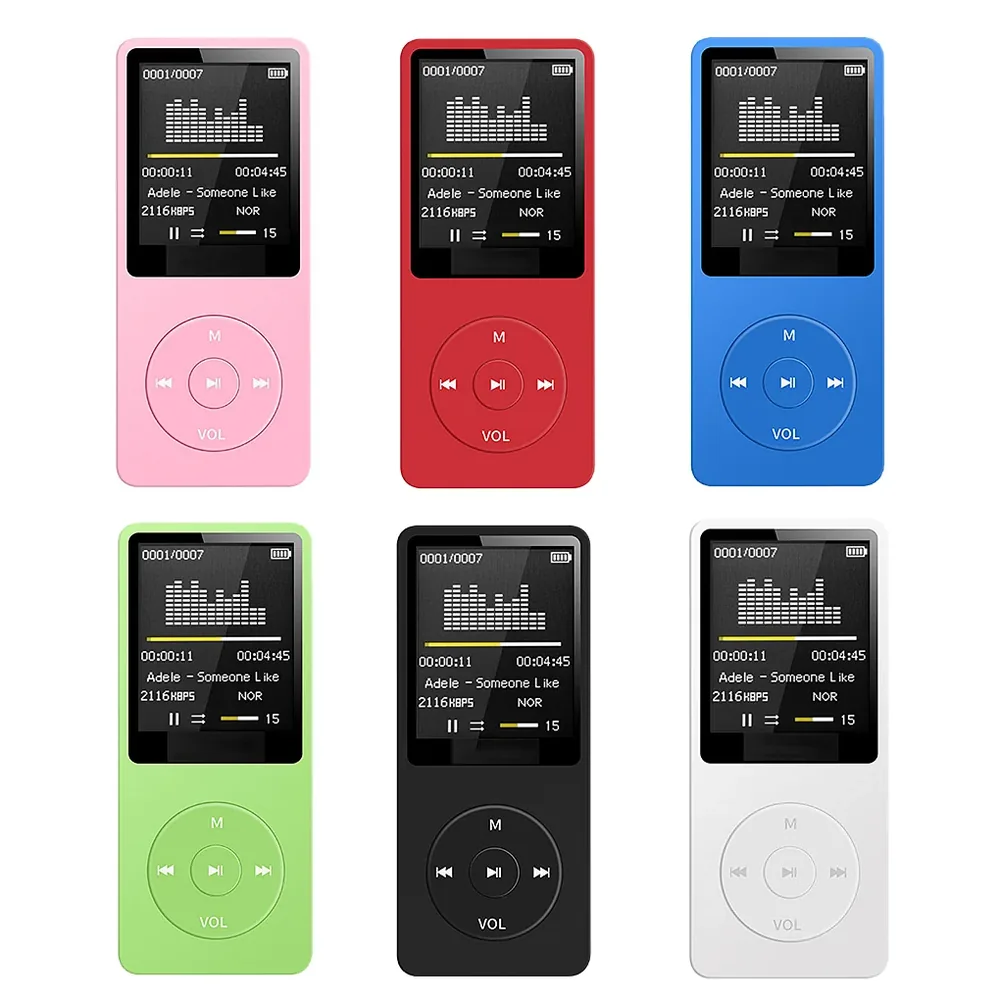 다양한 색상의 MP3 플레이어 라인업