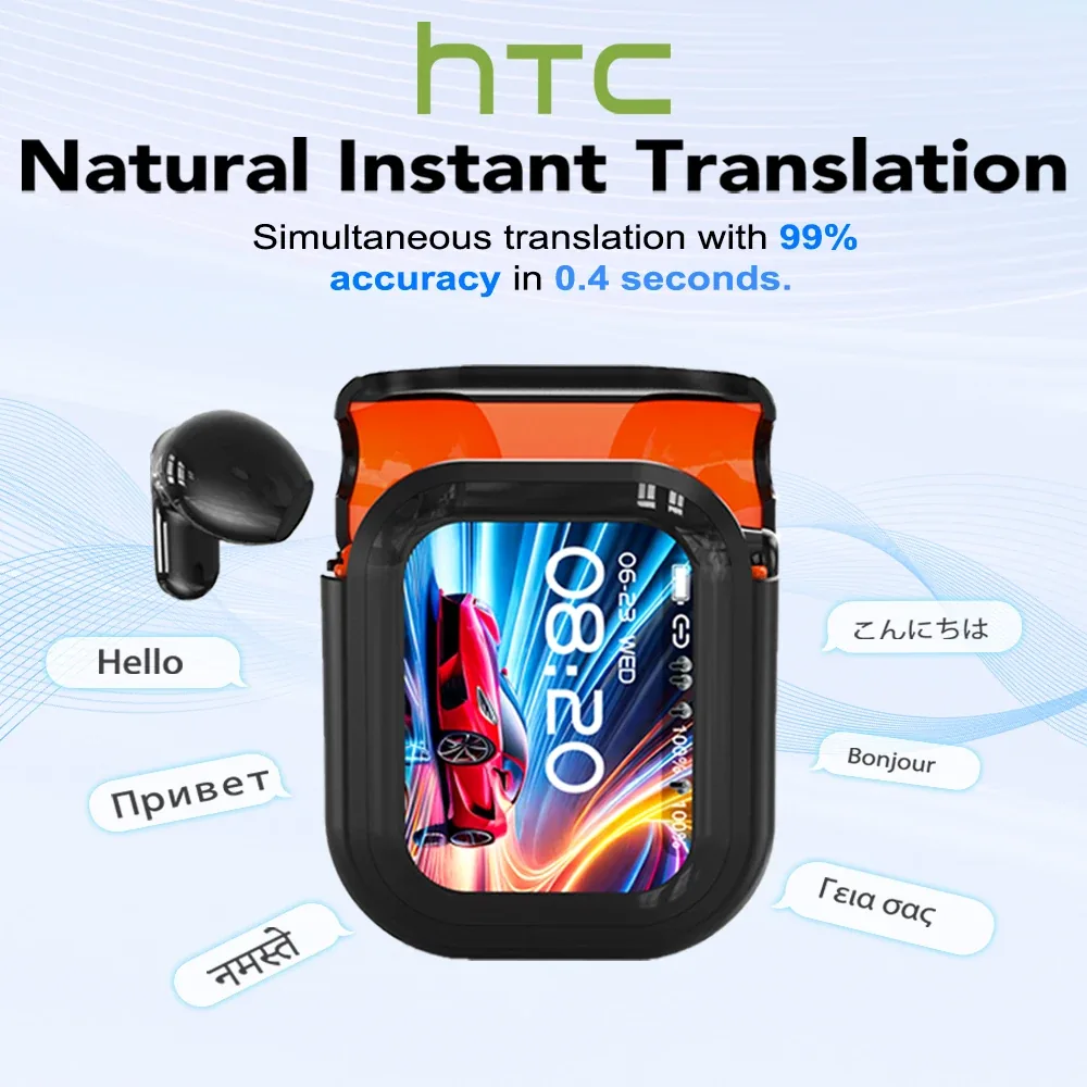 HTC 번역 이어폰과 충전 케이스