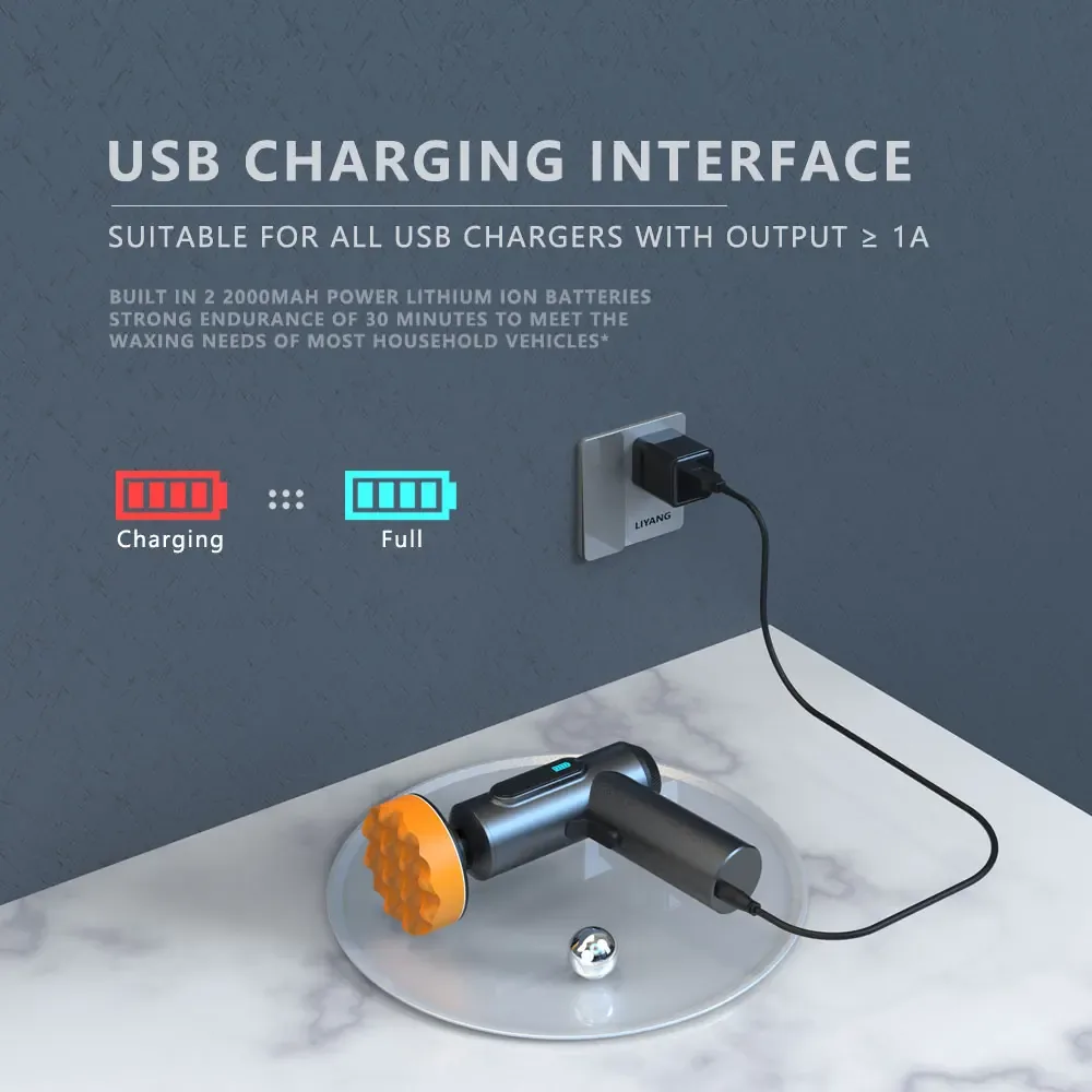 USB 충전 인터페이스와 배터리 상태 표시