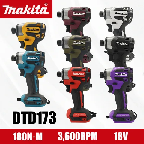 다양한 색상의 마키타 DTD173 모델들