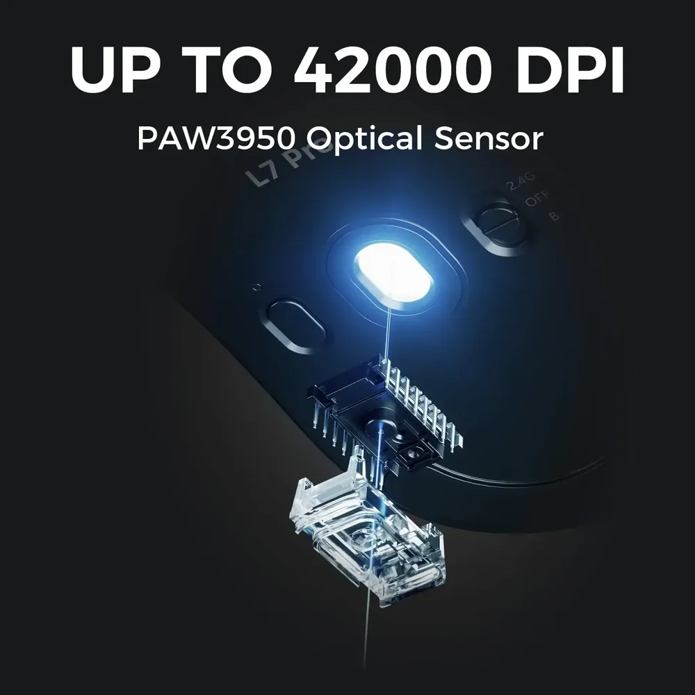 PAW3950 센서 탑재를 강조하는 이미지